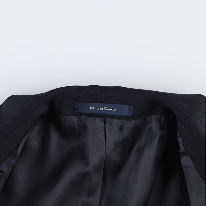 1990'S Ralph Lauren CHAPS wool tailored jacket, made in Canada, men's size M equivalent. wool navy blue type Vintage Second Hand