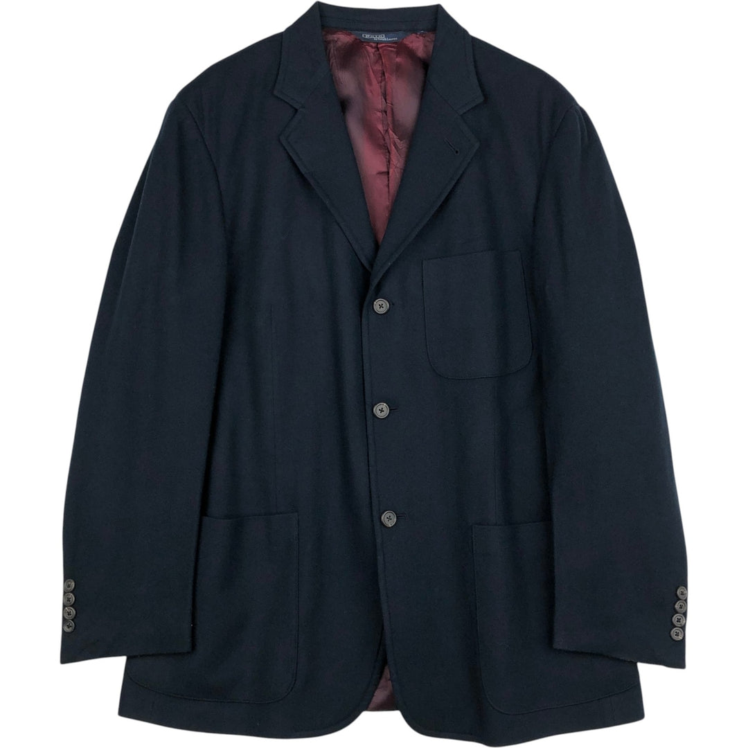 Ralph Lauren POLO by Ralph Lauren wool tailored jacket, men's size L (approx.) wool navy blue type Vintage Second Hand