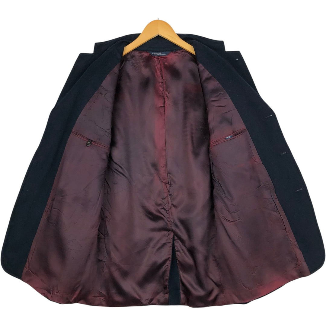 Ralph Lauren POLO by Ralph Lauren wool tailored jacket, men's size L (approx.) wool navy blue type Vintage Second Hand