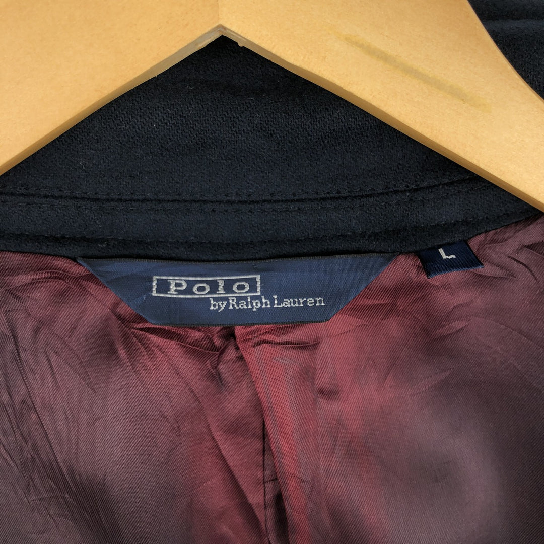 Ralph Lauren POLO by Ralph Lauren wool tailored jacket, men's size L (approx.) wool navy blue type Vintage Second Hand