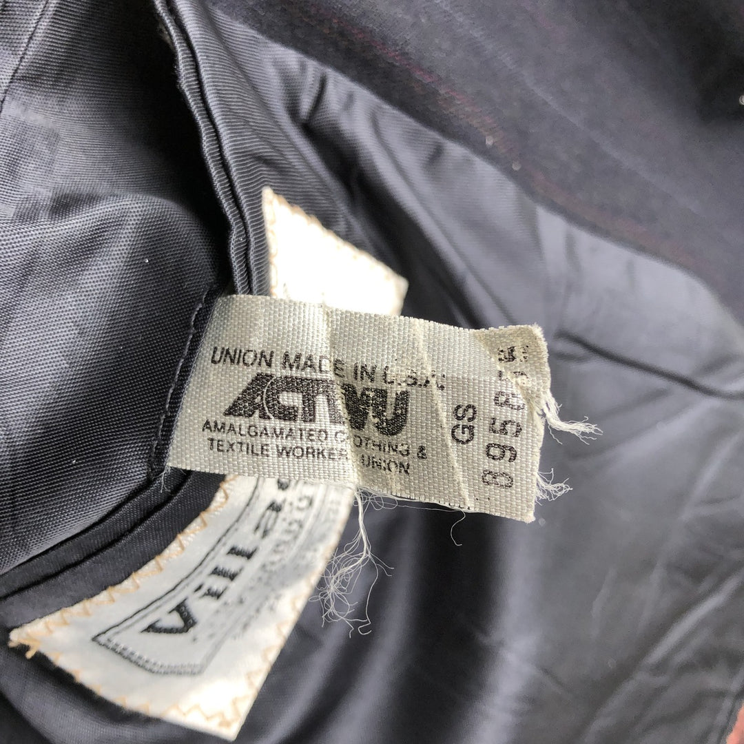 Ralph Lauren CHAPS Stripe Pattern Wool Tailored Jacket, Made in USA, Men's Size M (approx.) wool navy blue type Vintage Second Hand