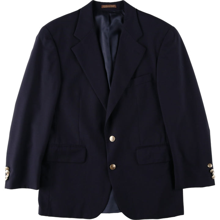 1990'S Ralph Lauren CHAPS navy blazer/tailored jacket, made in Canada, men's size M equivalent. wool navy blue type Vintage Second Hand