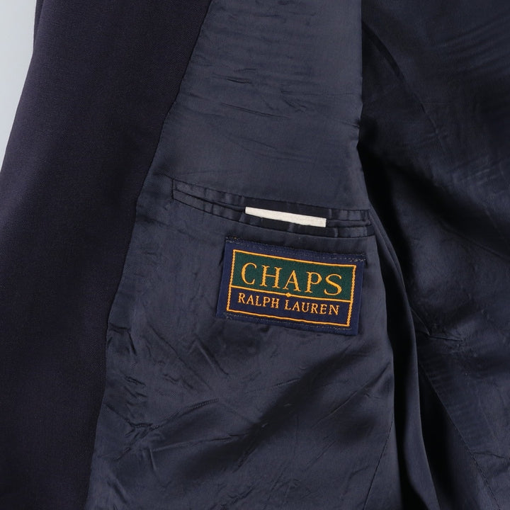 1990'S Ralph Lauren CHAPS navy blazer/tailored jacket, made in Canada, men's size M equivalent. wool navy blue type Vintage Second Hand