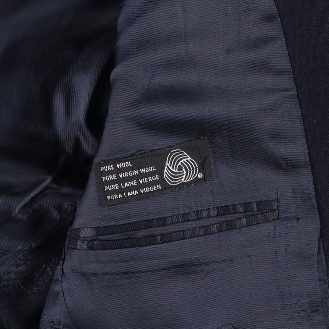 1990'S Ralph Lauren CHAPS navy blazer/tailored jacket, made in Canada, men's size M equivalent. wool navy blue type Vintage Second Hand