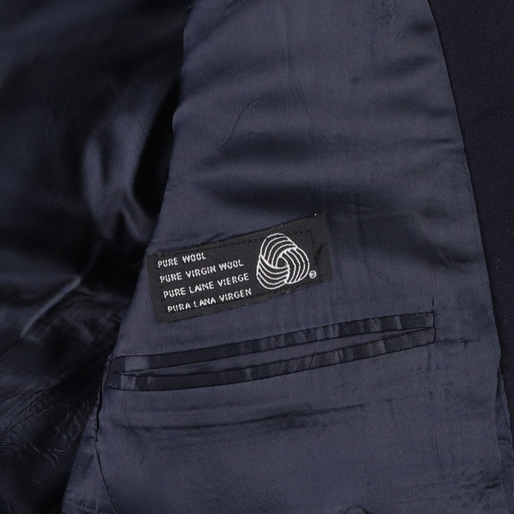1990'S Ralph Lauren CHAPS navy blazer/tailored jacket, made in Canada, men's size M equivalent. wool navy blue type Vintage Second Hand