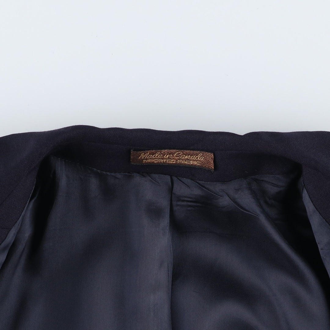 1990'S Ralph Lauren CHAPS navy blazer/tailored jacket, made in Canada, men's size M equivalent. wool navy blue type Vintage Second Hand