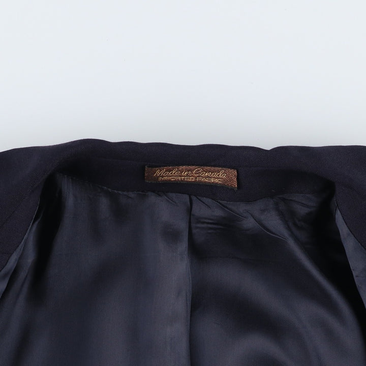 1990'S Ralph Lauren CHAPS navy blazer/tailored jacket, made in Canada, men's size M equivalent. wool navy blue type Vintage Second Hand