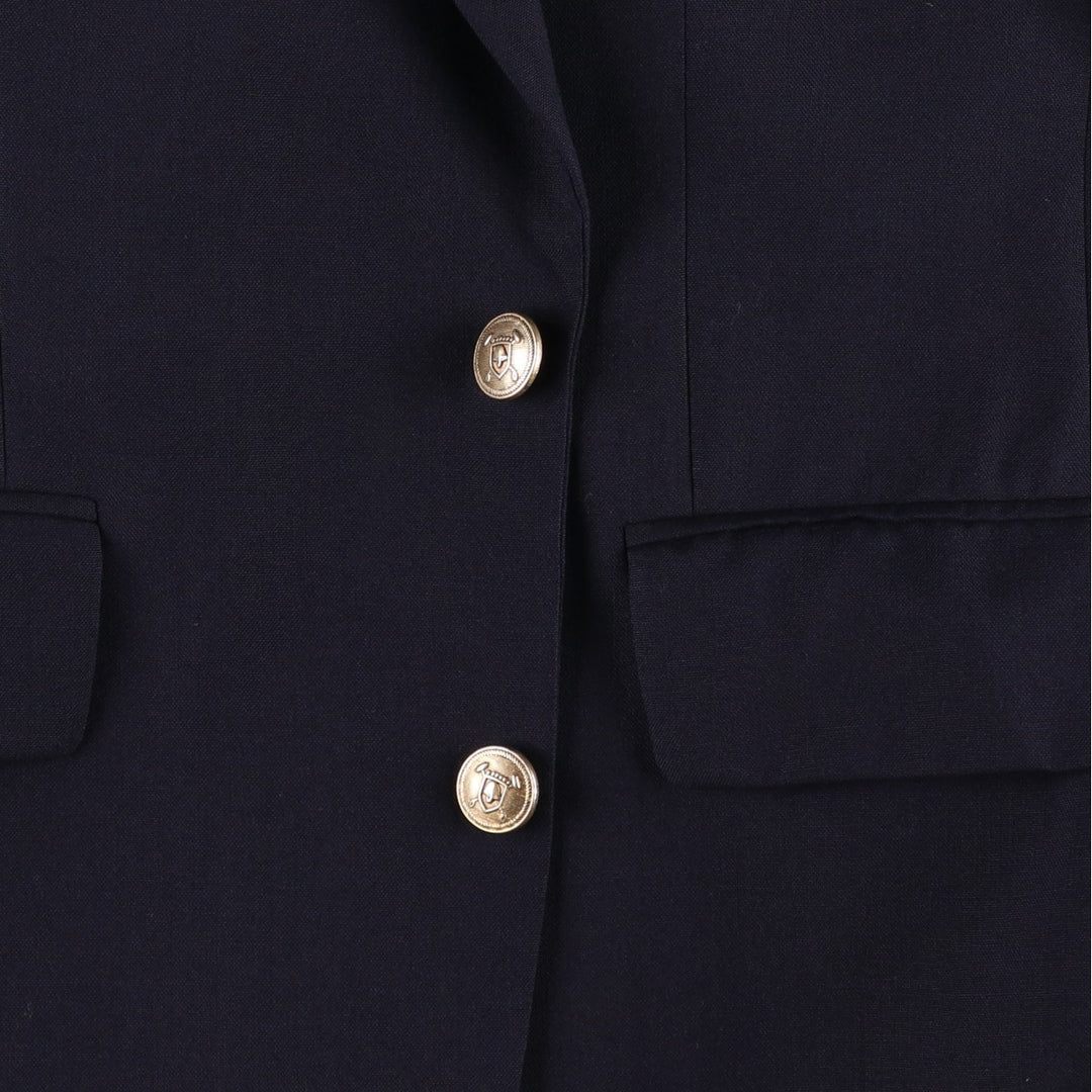 1990'S Ralph Lauren CHAPS navy blazer/tailored jacket, made in Canada, men's size M equivalent. wool navy blue type Vintage Second Hand