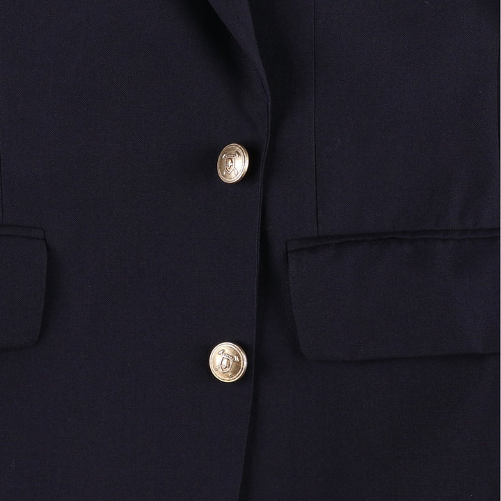 1990'S Ralph Lauren CHAPS navy blazer/tailored jacket, made in Canada, men's size M equivalent. wool navy blue type Vintage Second Hand