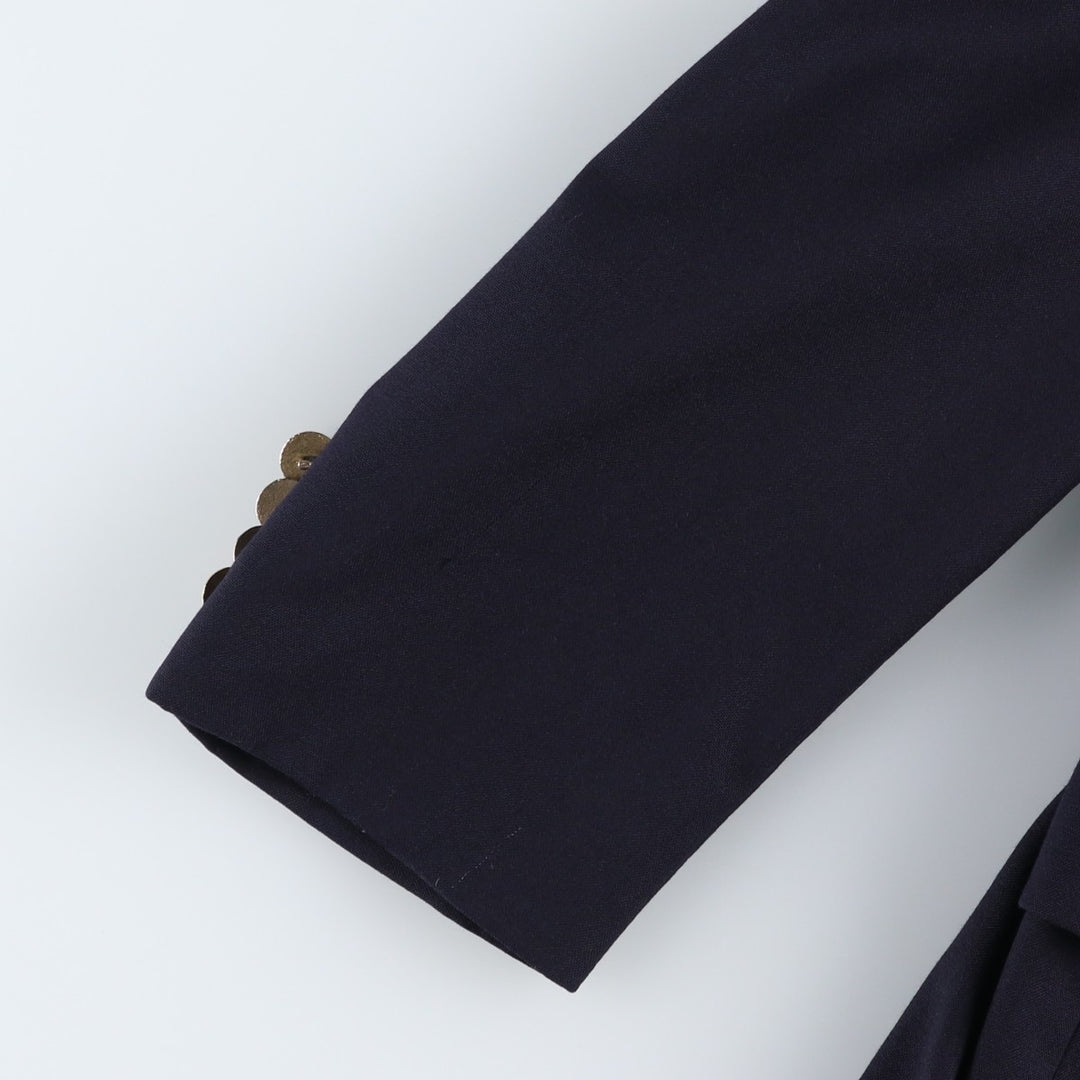 1990'S Ralph Lauren CHAPS navy blazer/tailored jacket, made in Canada, men's size M equivalent. wool navy blue type Vintage Second Hand