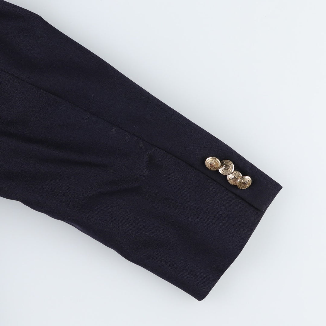 1990'S Ralph Lauren CHAPS navy blazer/tailored jacket, made in Canada, men's size M equivalent. wool navy blue type Vintage Second Hand
