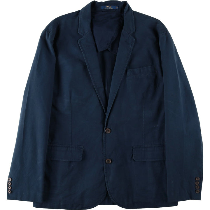 Ralph Lauren POLO RALPH LAUREN Easy Jacket Tailored Jacket Men's XL equivalent cotton navy blue type Vintage Second Hand