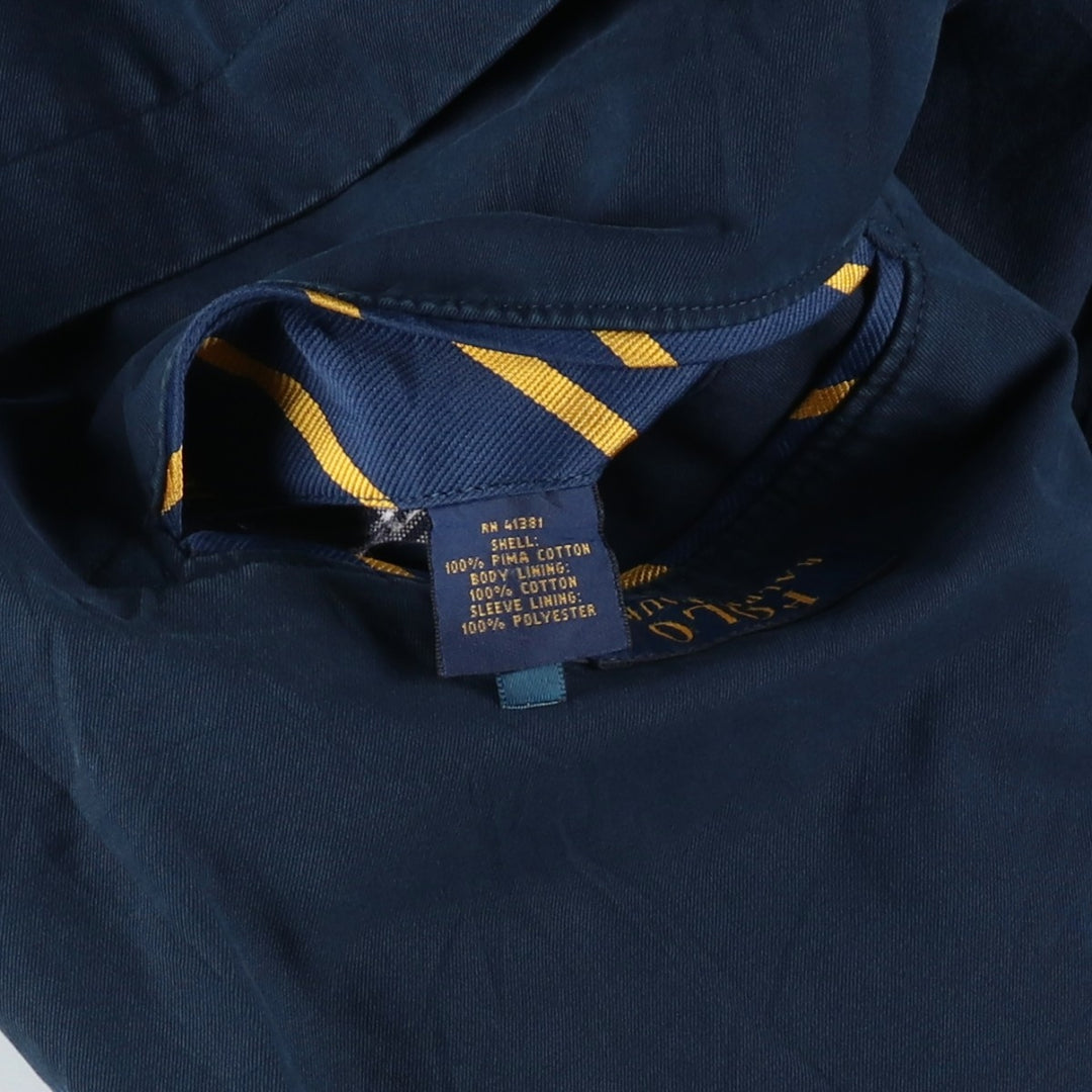 Ralph Lauren POLO RALPH LAUREN Easy Jacket Tailored Jacket Men's XL equivalent cotton navy blue type Vintage Second Hand