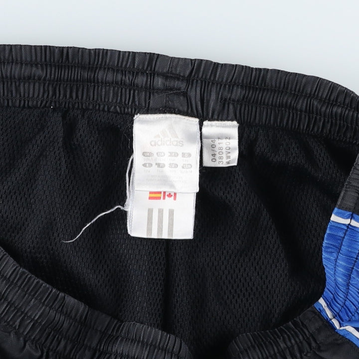 00'S Adidas nylon pants, rustling pants, men's size M Nylon black type Vintage Second Hand