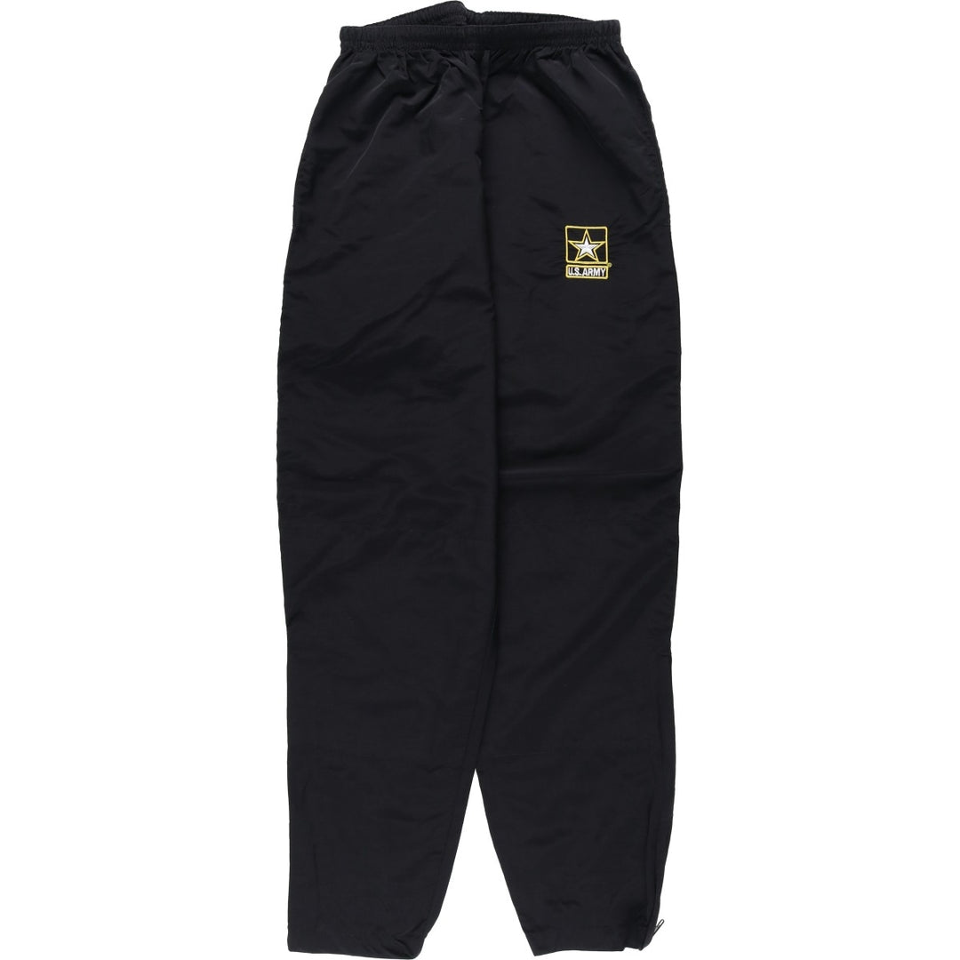 Genuine US Army APFU Training Pants with Embroidered Logo, Nylon Pants, Men's Size L unclear black type Vintage Second Hand