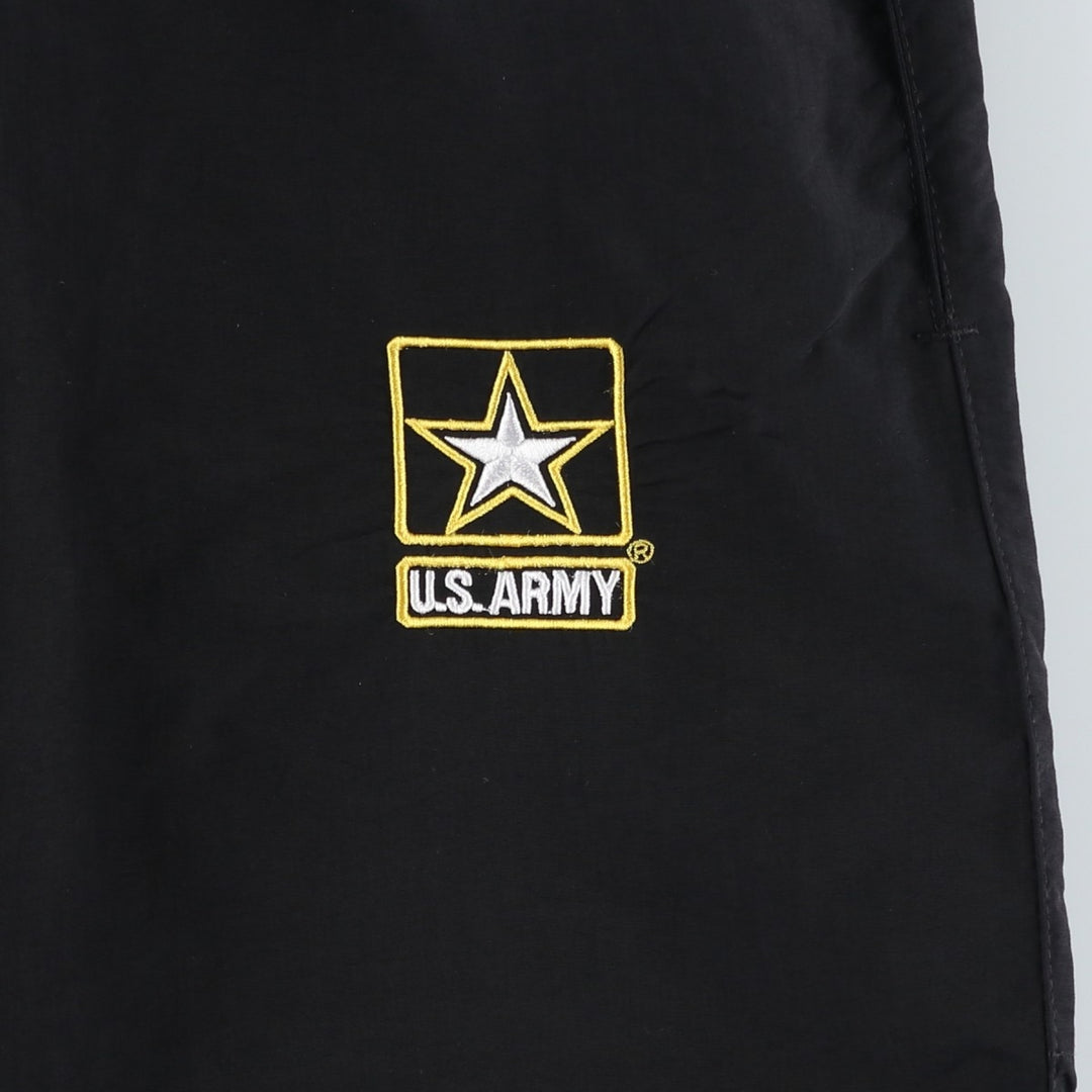 Genuine US Army APFU Training Pants with Embroidered Logo, Nylon Pants, Men's Size L unclear black type Vintage Second Hand