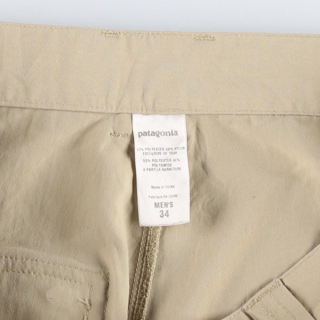 Patagonia 56023 Continental Pants Warm-up Pants (Men's size W34 equivalent) polyester Beige type Vintage Second Hand