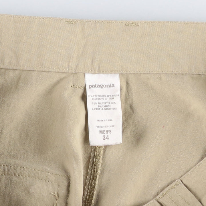 Patagonia 56023 Continental Pants Warm-up Pants (Men's size W34 equivalent) polyester Beige type Vintage Second Hand