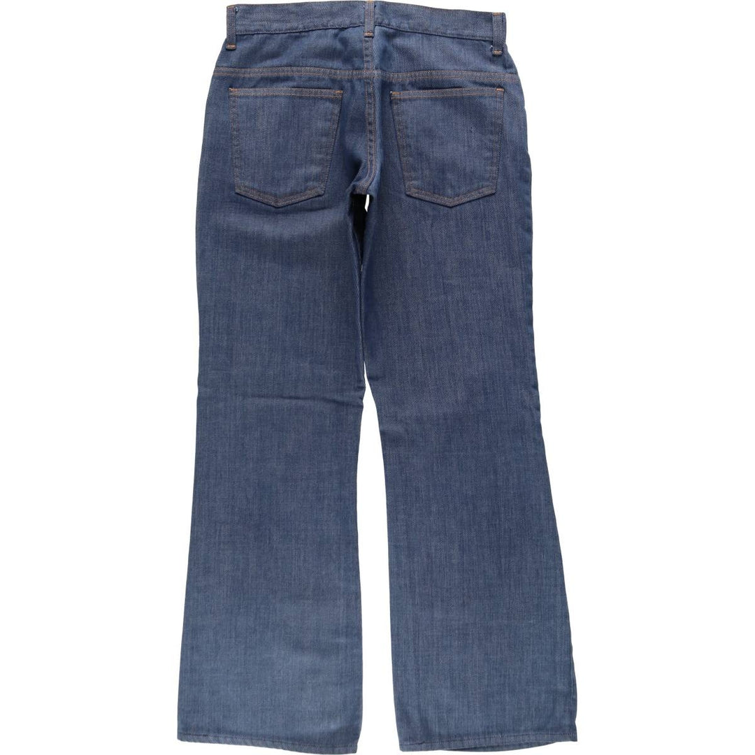 1970'S Sears Put On Shop Bat Dye Flare Cut Denim Pants W31 L32 (Men's W31 equivalent) Vintage unclear blue type Vintage Second Hand