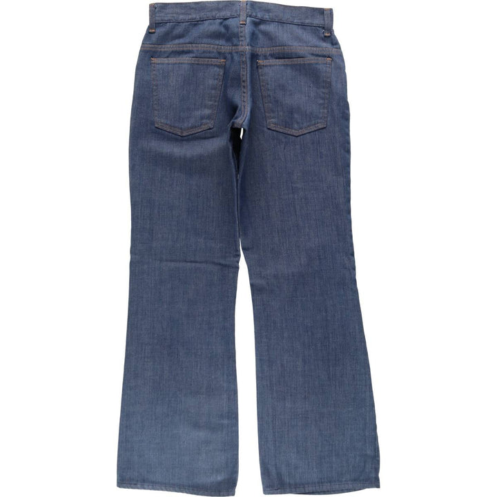1970'S Sears Put On Shop Bat Dye Flare Cut Denim Pants W31 L32 (Men's W31 equivalent) Vintage unclear blue type Vintage Second Hand