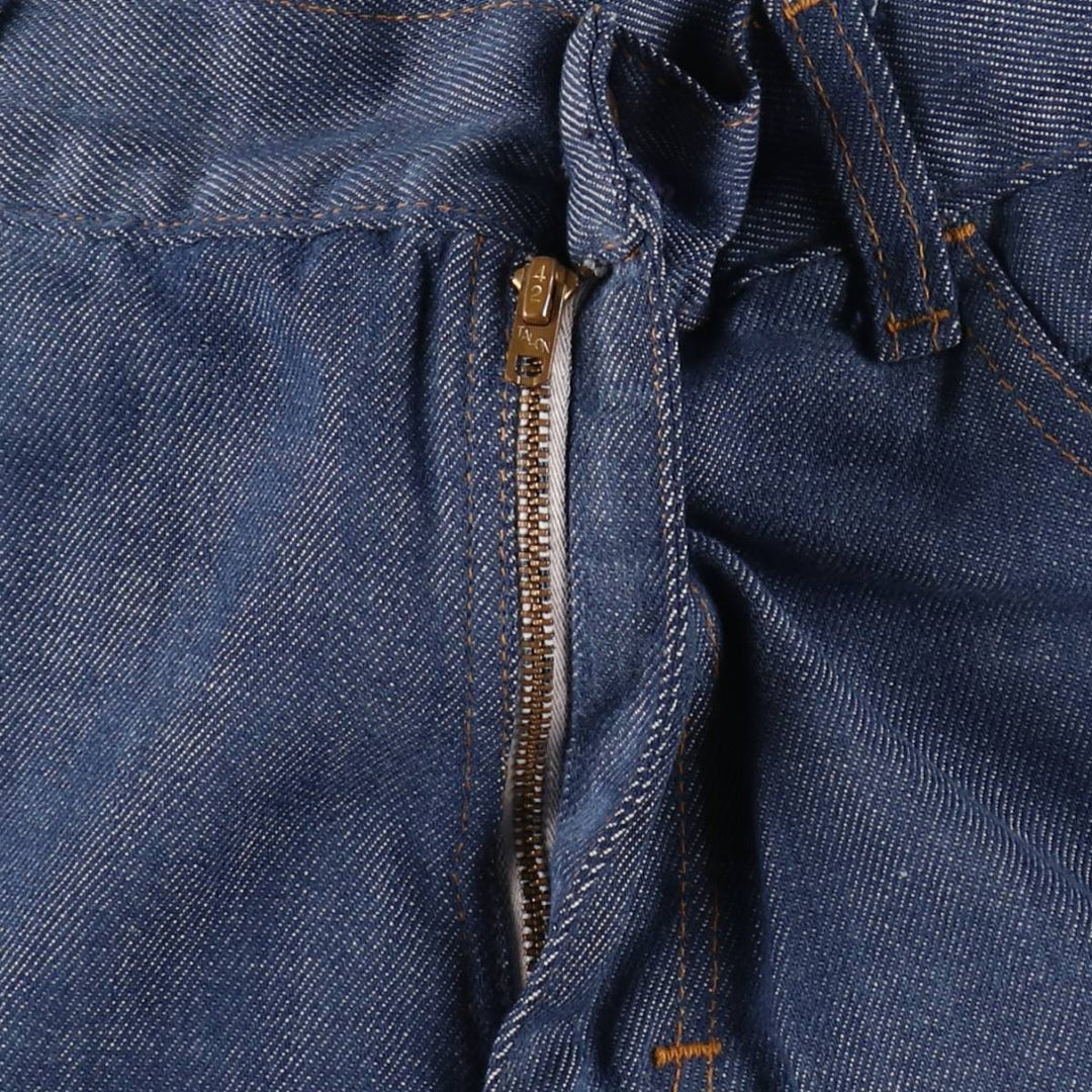 1970'S Sears Put On Shop Bat Dye Flare Cut Denim Pants W31 L32 (Men's W31 equivalent) Vintage unclear blue type Vintage Second Hand
