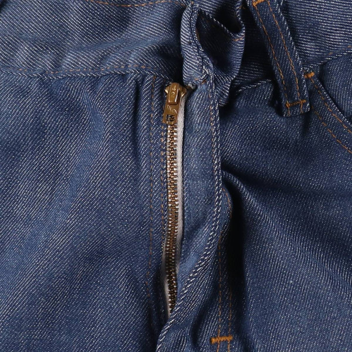 1970'S Sears Put On Shop Bat Dye Flare Cut Denim Pants W31 L32 (Men's W31 equivalent) Vintage unclear blue type Vintage Second Hand