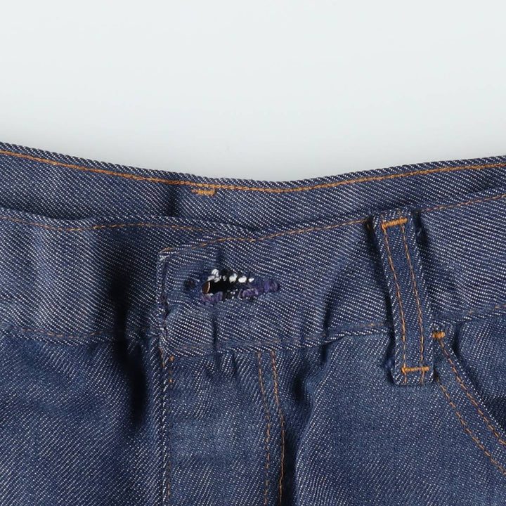 1970'S Sears Put On Shop Bat Dye Flare Cut Denim Pants W31 L32 (Men's W31 equivalent) Vintage unclear blue type Vintage Second Hand