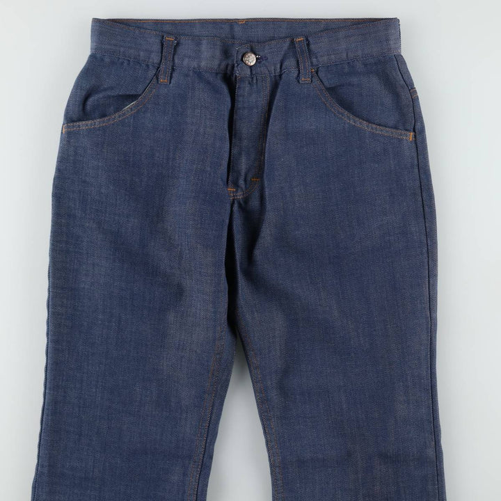1970'S Sears Put On Shop Bat Dye Flare Cut Denim Pants W31 L32 (Men's W31 equivalent) Vintage unclear blue type Vintage Second Hand