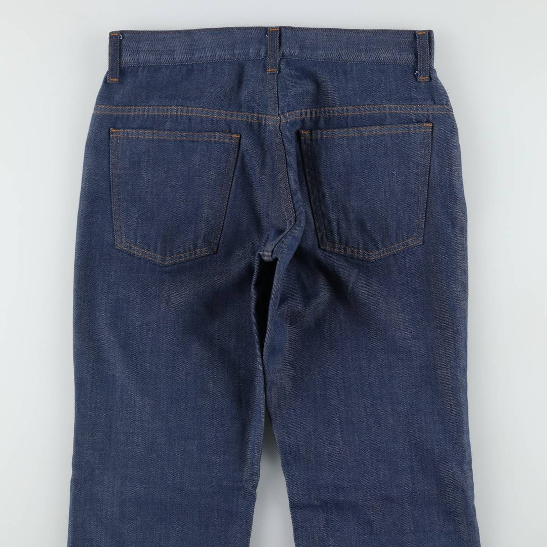 1970'S Sears Put On Shop Bat Dye Flare Cut Denim Pants W31 L32 (Men's W31 equivalent) Vintage unclear blue type Vintage Second Hand