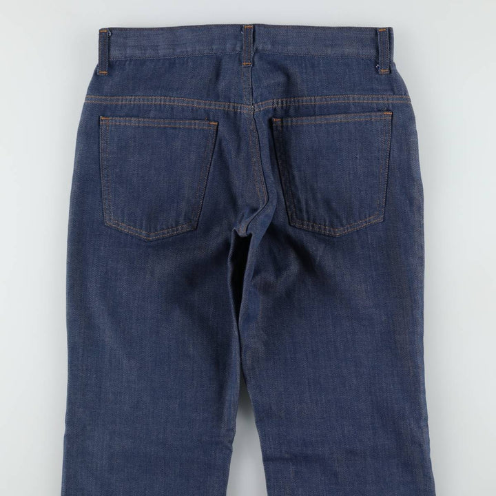 1970'S Sears Put On Shop Bat Dye Flare Cut Denim Pants W31 L32 (Men's W31 equivalent) Vintage unclear blue type Vintage Second Hand