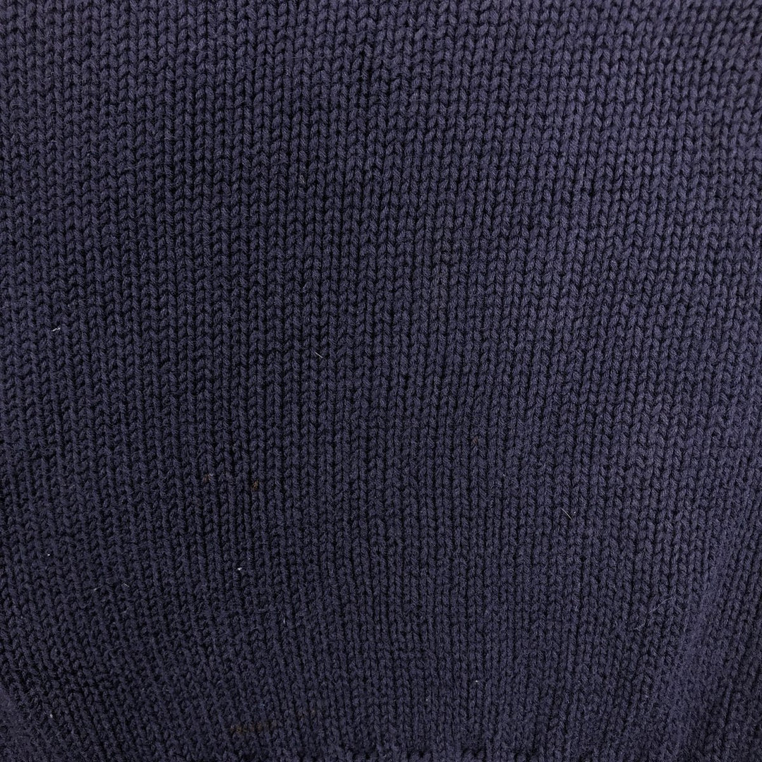 Ralph Lauren POLO by Ralph Lauren V-neck cotton knit vest, men's size XL cotton navy blue type Vintage Second Hand