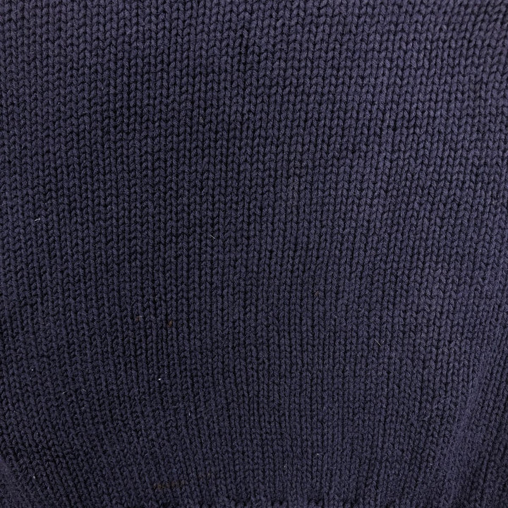 Ralph Lauren POLO by Ralph Lauren V-neck cotton knit vest, men's size XL cotton navy blue type Vintage Second Hand
