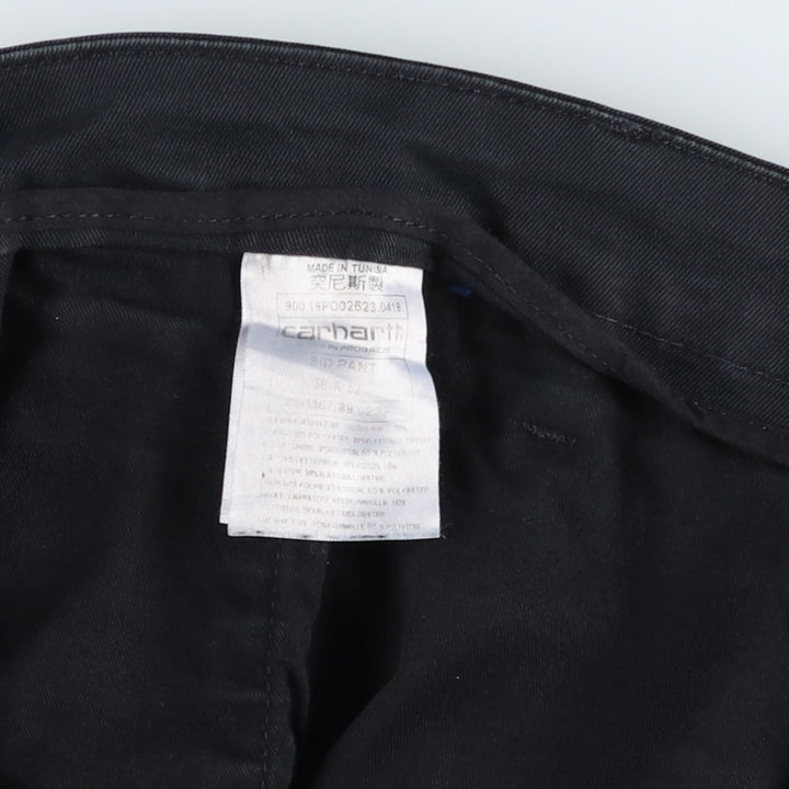 Carhartt WORK IN PROGRESS SID PANT Work Pants, Men's W39 equivalent. cotton black type Vintage Second Hand