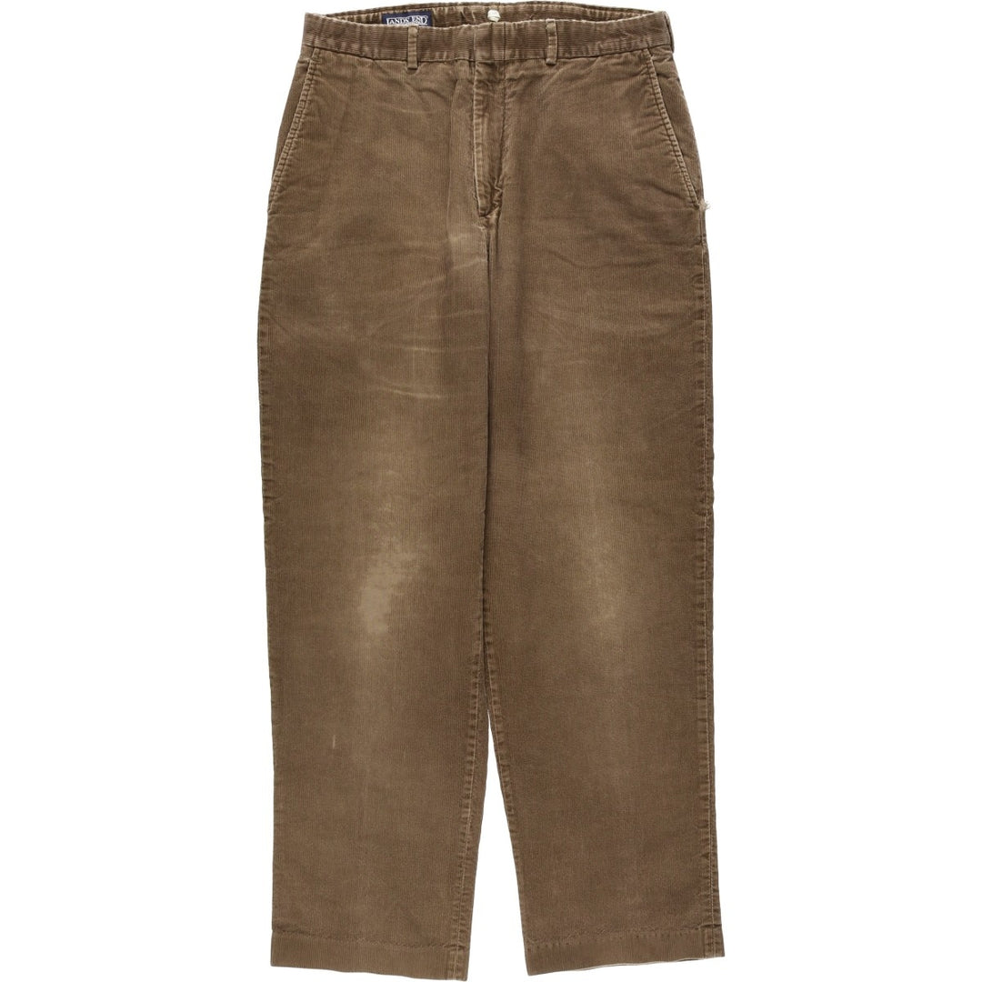 ~2000'S Lands' End corduroy pants, men's size W31 (approx.) cotton Khaki type brown Vintage Second Hand