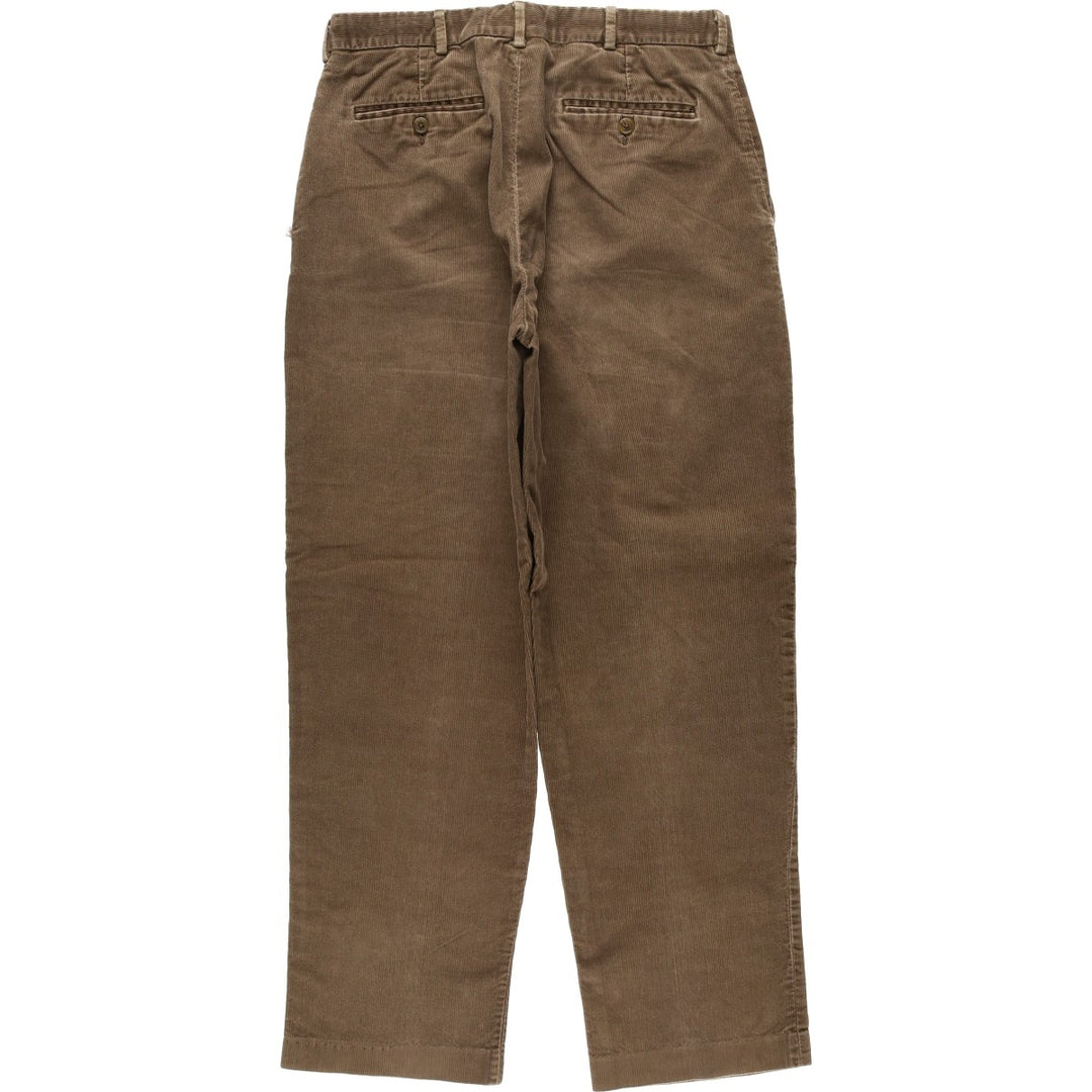 ~2000'S Lands' End corduroy pants, men's size W31 (approx.) cotton Khaki type brown Vintage Second Hand