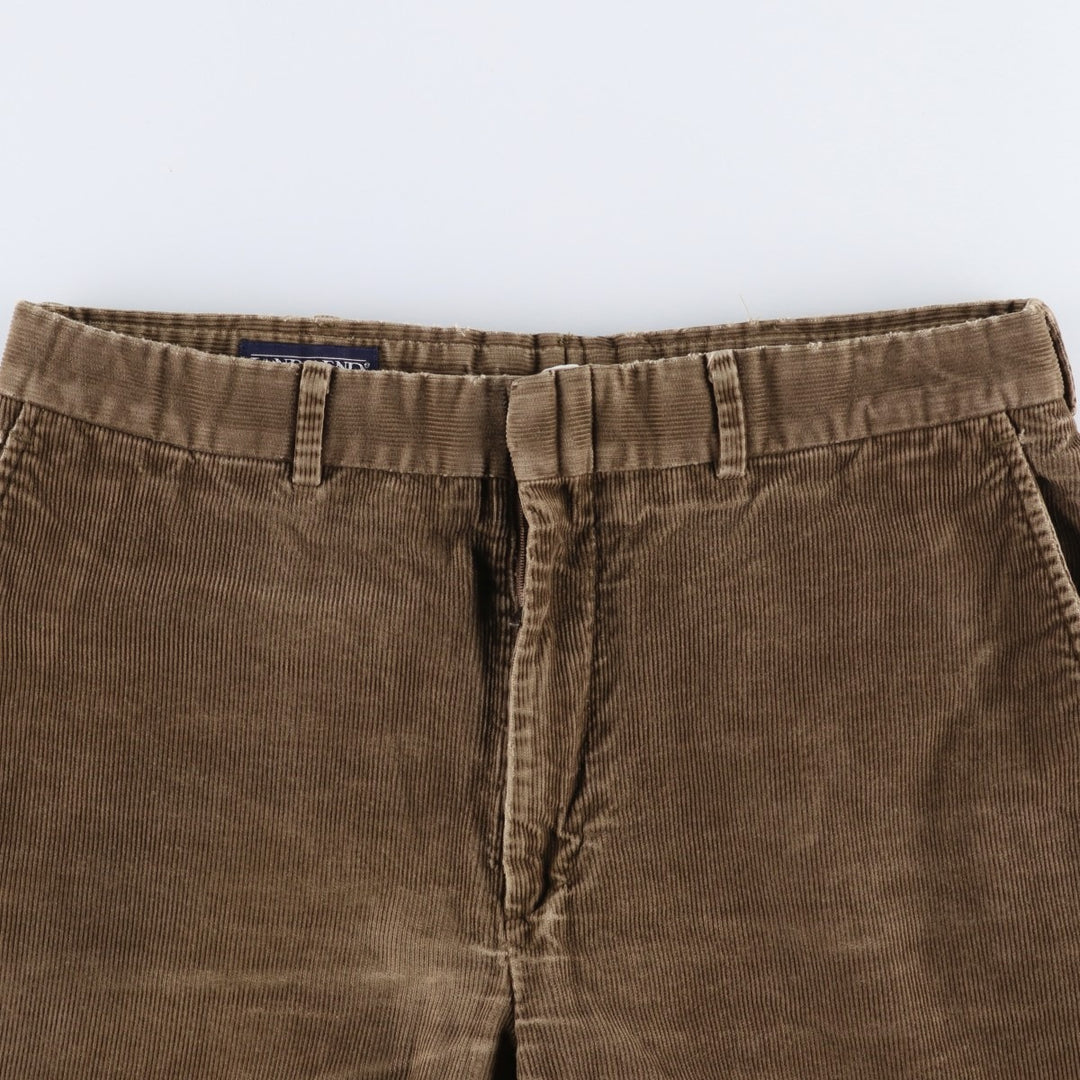 ~2000'S Lands' End corduroy pants, men's size W31 (approx.) cotton Khaki type brown Vintage Second Hand