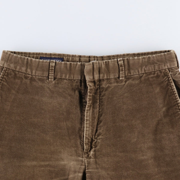 ~2000'S Lands' End corduroy pants, men's size W31 (approx.) cotton Khaki type brown Vintage Second Hand