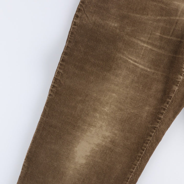 ~2000'S Lands' End corduroy pants, men's size W31 (approx.) cotton Khaki type brown Vintage Second Hand