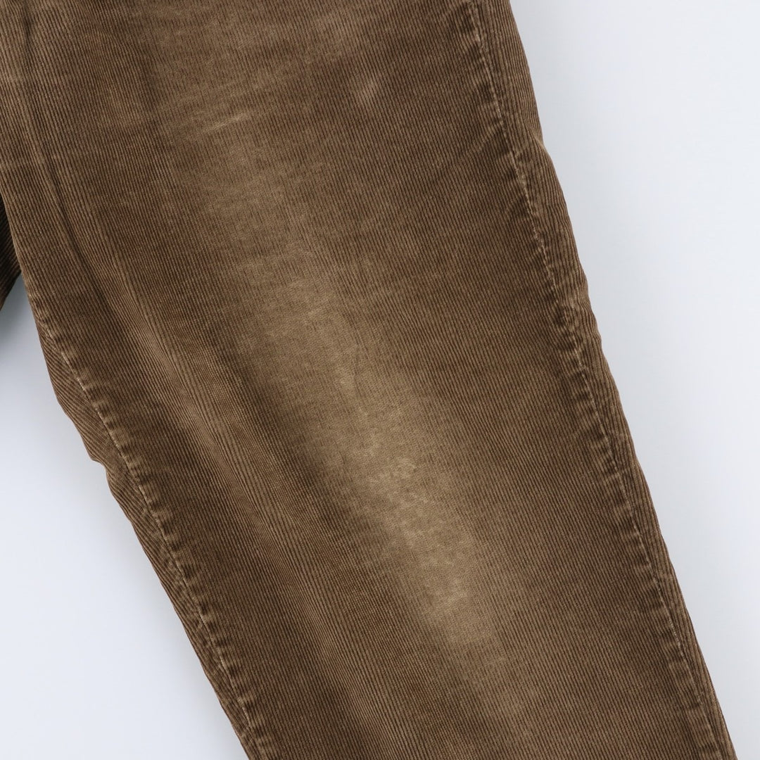 ~2000'S Lands' End corduroy pants, men's size W31 (approx.) cotton Khaki type brown Vintage Second Hand