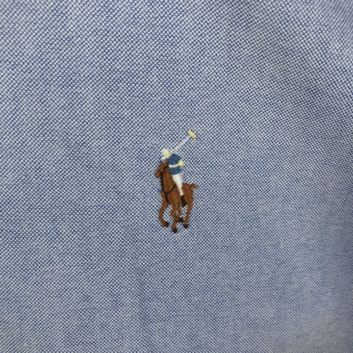 Ralph Lauren YARMOUTH long sleeve button down shirt, men's XL size cotton Blue type light blue Vintage Second Hand