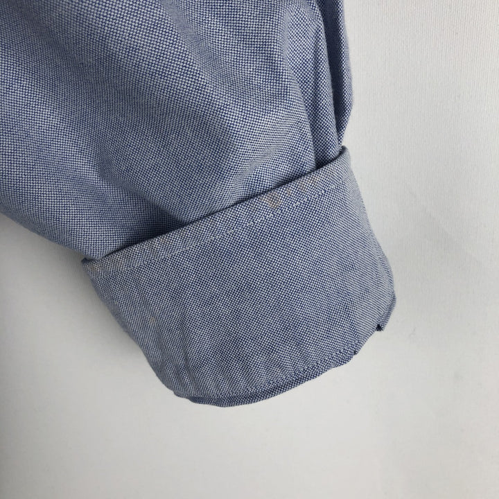 Ralph Lauren YARMOUTH long sleeve button down shirt, men's XL size cotton Blue type light blue Vintage Second Hand