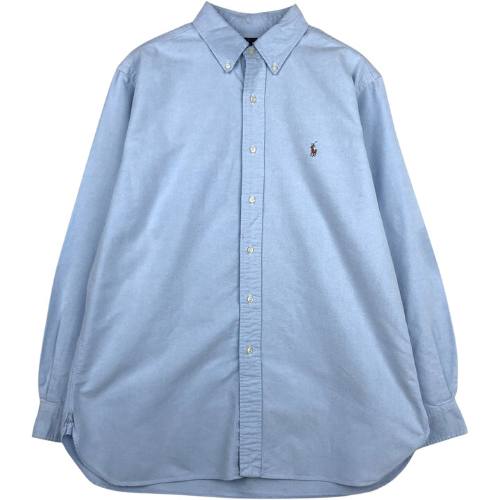 Ralph Lauren Classic Fit Long Sleeve Button Down Shirt, Men's Size L cotton Blue type light blue Vintage Second Hand