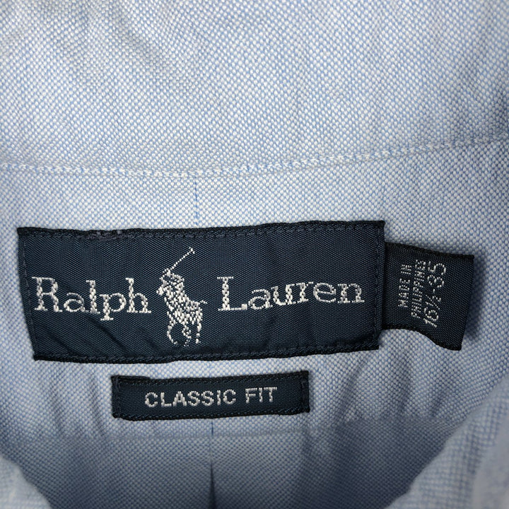 Ralph Lauren Classic Fit Long Sleeve Button Down Shirt, Men's Size L cotton Blue type light blue Vintage Second Hand