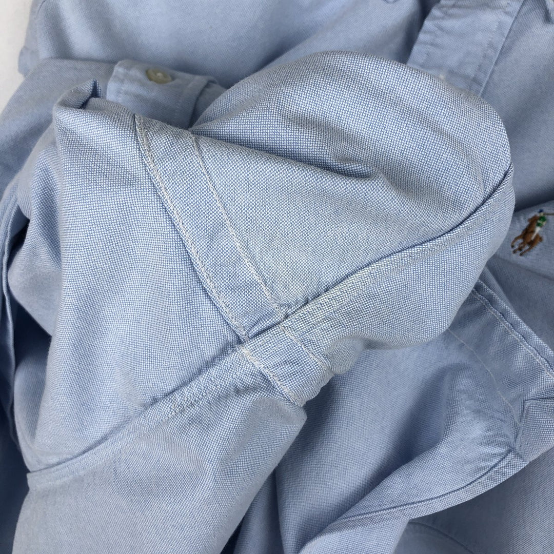 Ralph Lauren Classic Fit Long Sleeve Button Down Shirt, Men's Size L cotton Blue type light blue Vintage Second Hand