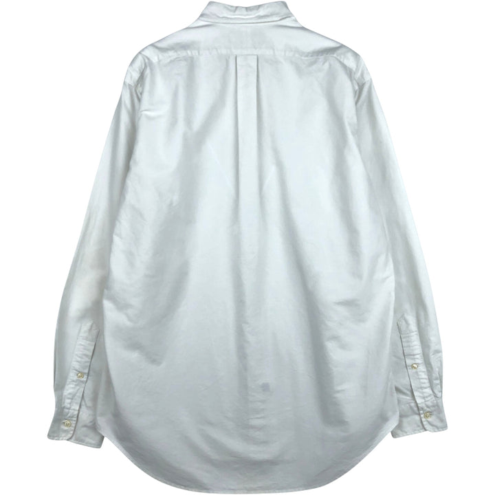 Ralph Lauren YARMOUTH long sleeve button down shirt, men's size L cotton white type Vintage Second Hand