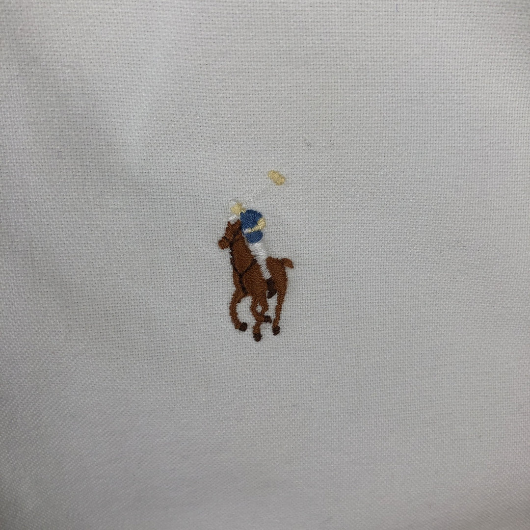 Ralph Lauren YARMOUTH long sleeve button down shirt, men's size L cotton white type Vintage Second Hand