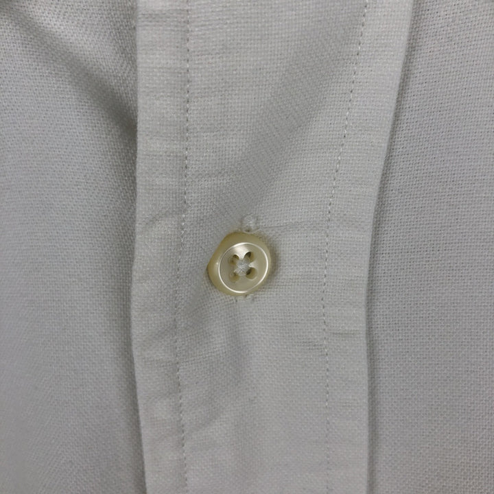 Ralph Lauren YARMOUTH long sleeve button down shirt, men's size L cotton white type Vintage Second Hand