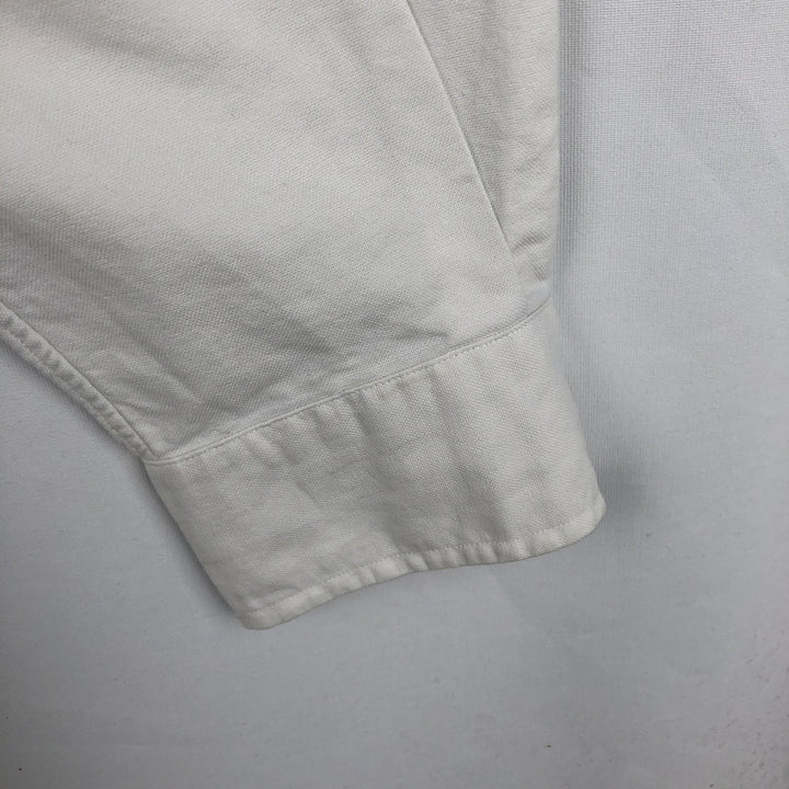 Ralph Lauren YARMOUTH long sleeve button down shirt, men's size L cotton white type Vintage Second Hand