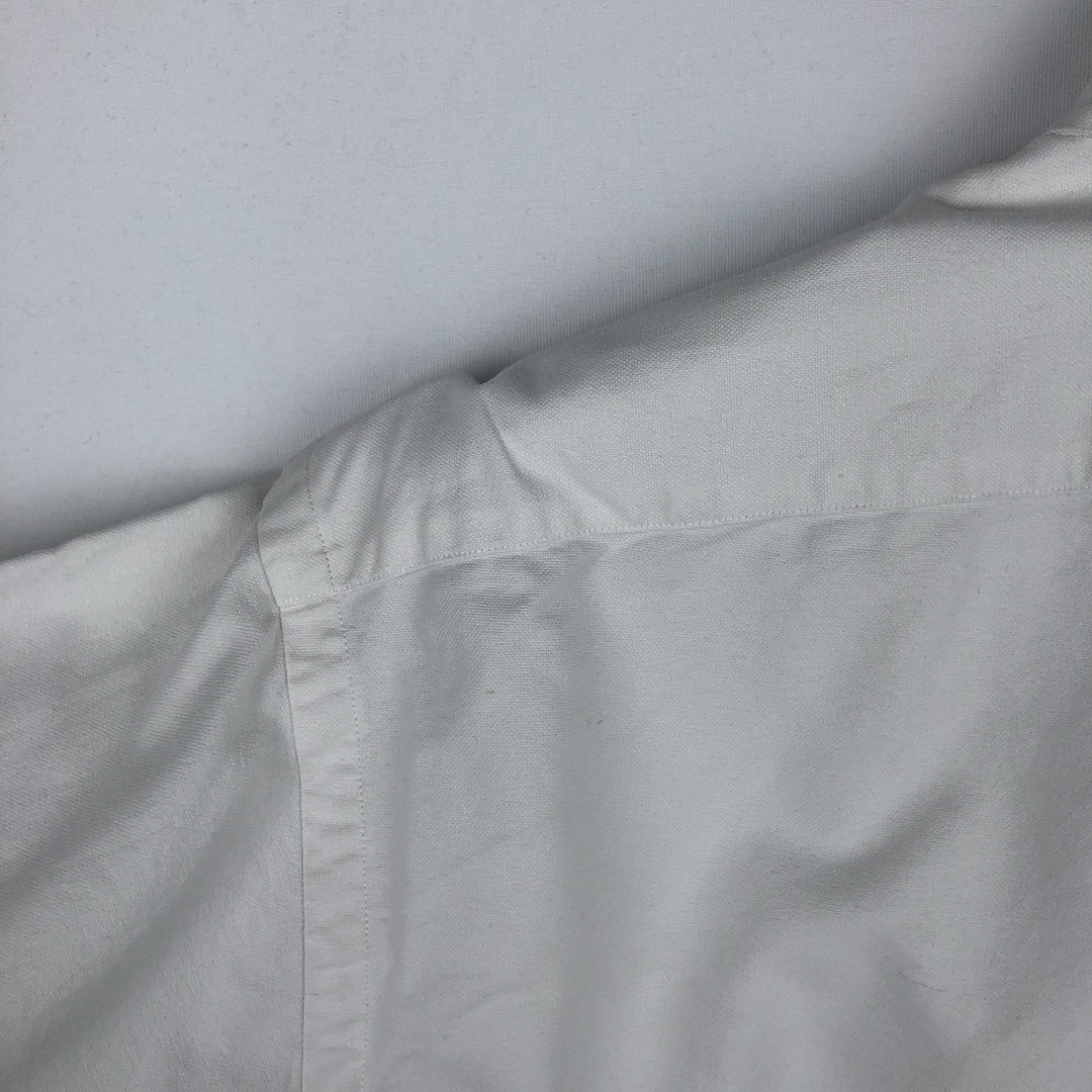Ralph Lauren YARMOUTH long sleeve button down shirt, men's size L cotton white type Vintage Second Hand