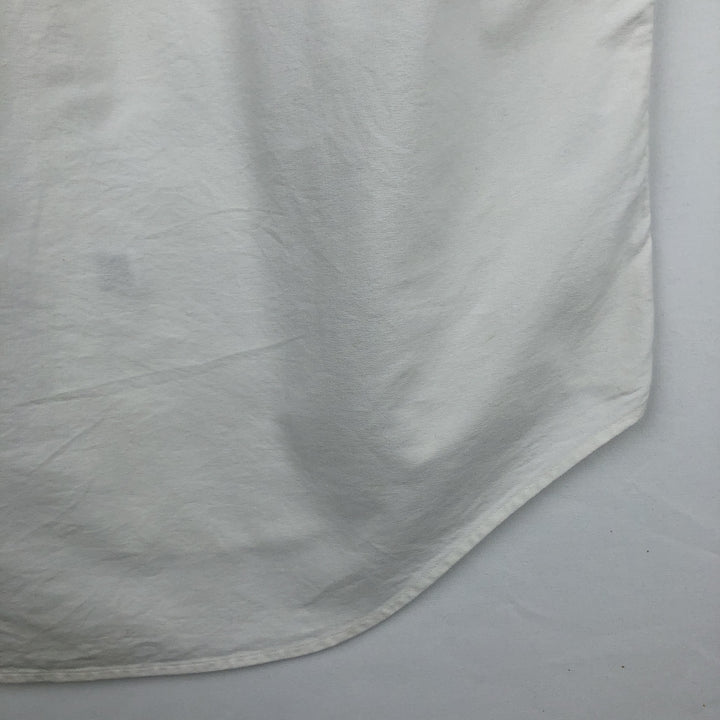 Ralph Lauren YARMOUTH long sleeve button down shirt, men's size L cotton white type Vintage Second Hand